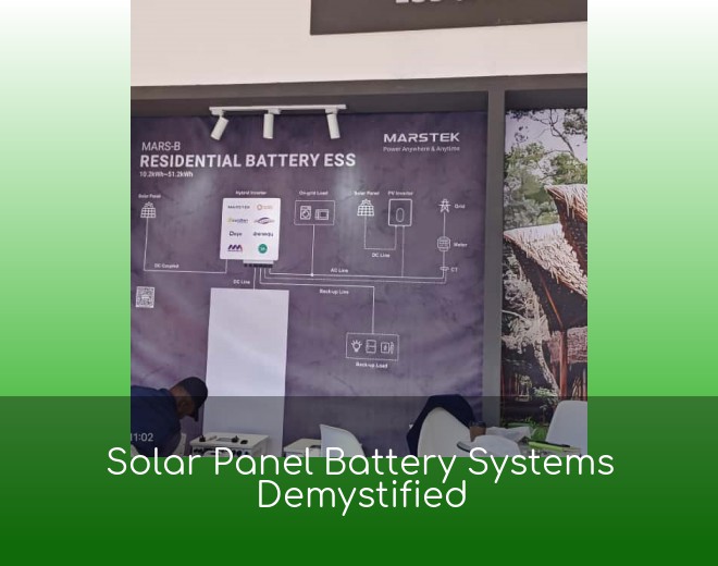 Solar Panel Battery Systems Demystified